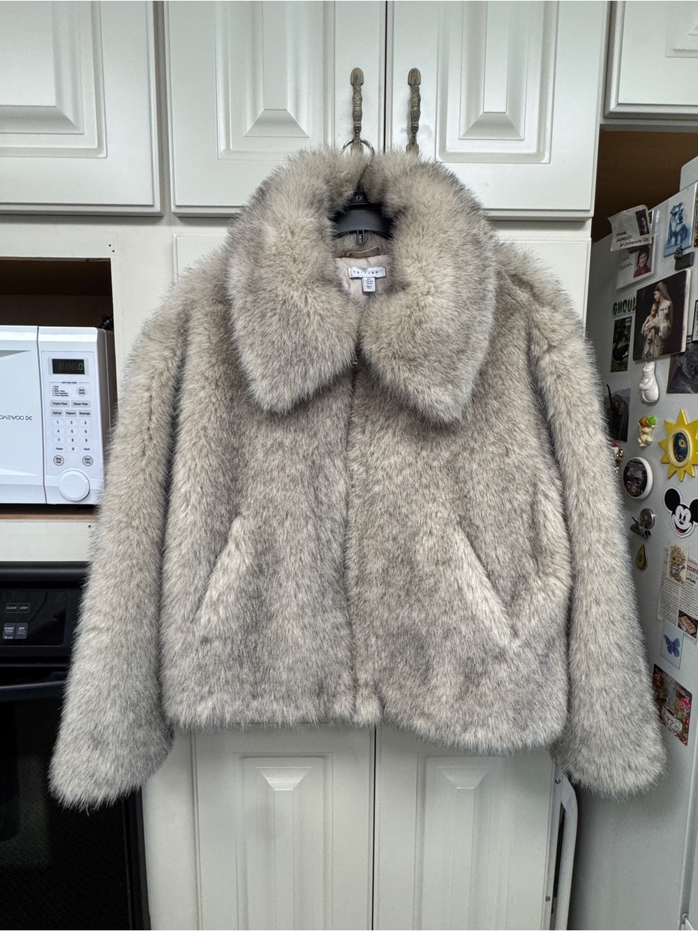 Topshop Faux Fur Zip Jacket Coat – US 12 – NWOT